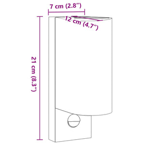 Applique con Sensore 2 pz Nere in Alluminio Pressofuso 4006317