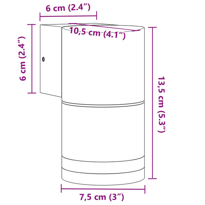 Applique per Esterni Nera in Alluminio Pressofuso 4006320