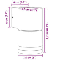 Applique da Parete per Esterni 2 pz Nere Alluminio Pressofuso 4006321