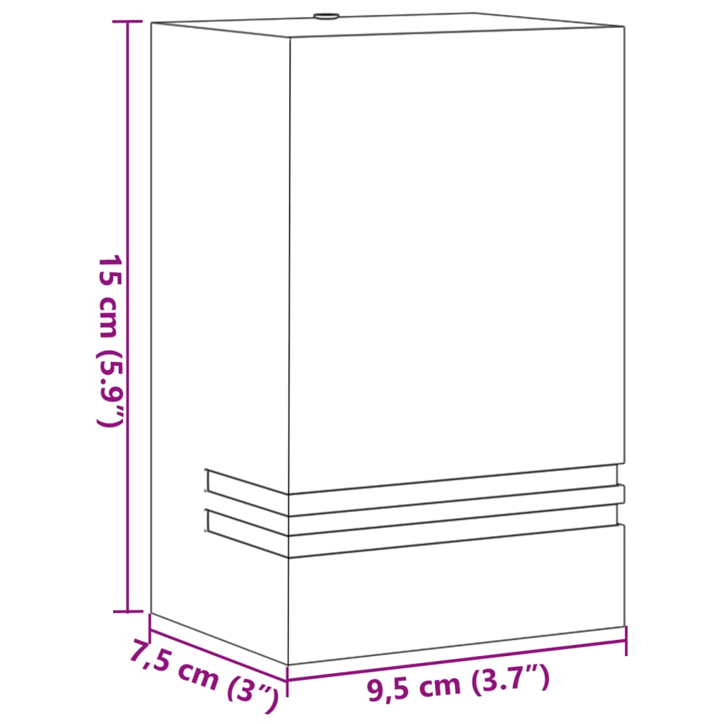 Applique da Esterno 2 pz Nere in Acciaio Inossidabile 4006329