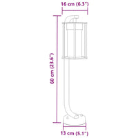 Lampade da Terra per Esterni 3 pz Nere 60 cm in Acciaio Inox 4006346