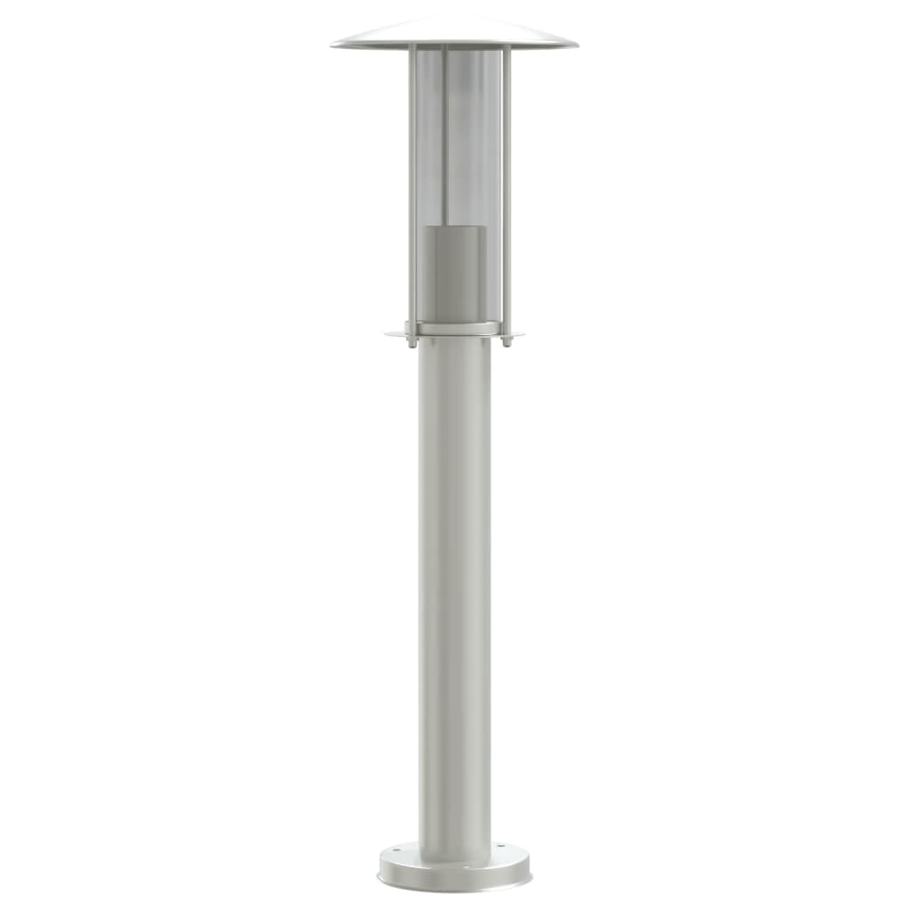 Lampade da Terra per Esterni 3 pz Argento 60 cm in Acciaio Inox 4006350