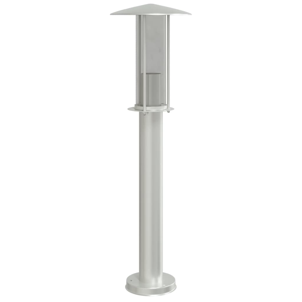 Lampade da Terra per Esterni 3 pz Argento 60 cm in Acciaio Inox 4006350