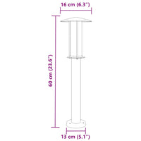 Lampade da Terra per Esterni 3 pz Argento 60 cm in Acciaio Inox 4006350