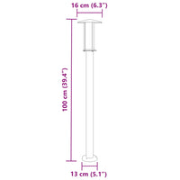 Lampade da Terra per Esterni 3 pz Argento 100cm in Acciaio Inox 4006352