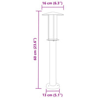 Lampade da Terra per Esterni 3 pz Nere 60 cm in Acciaio Inox 4006354