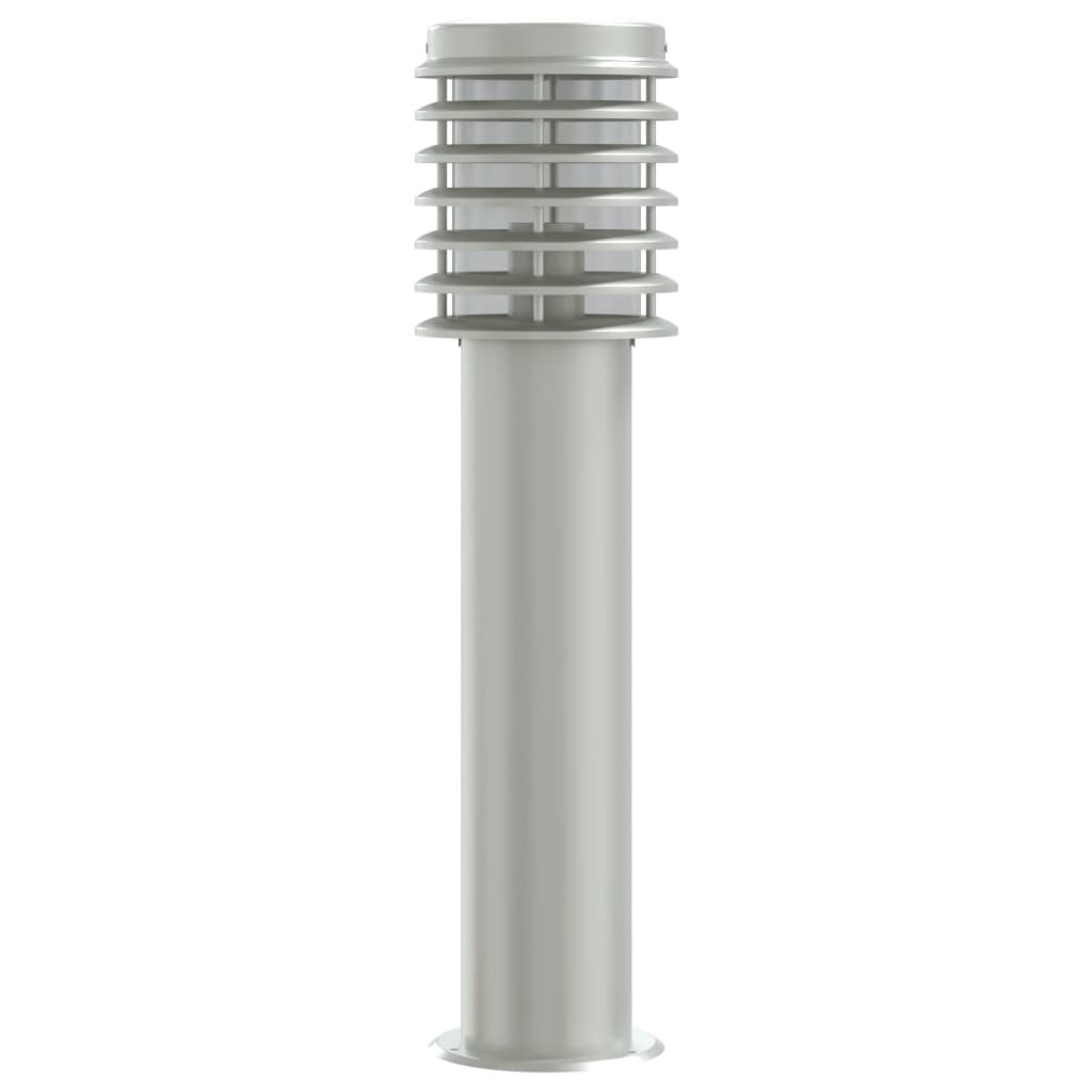 Lampada da Terra per Esterni Argento 60 cm in Acciaio Inox 4006357