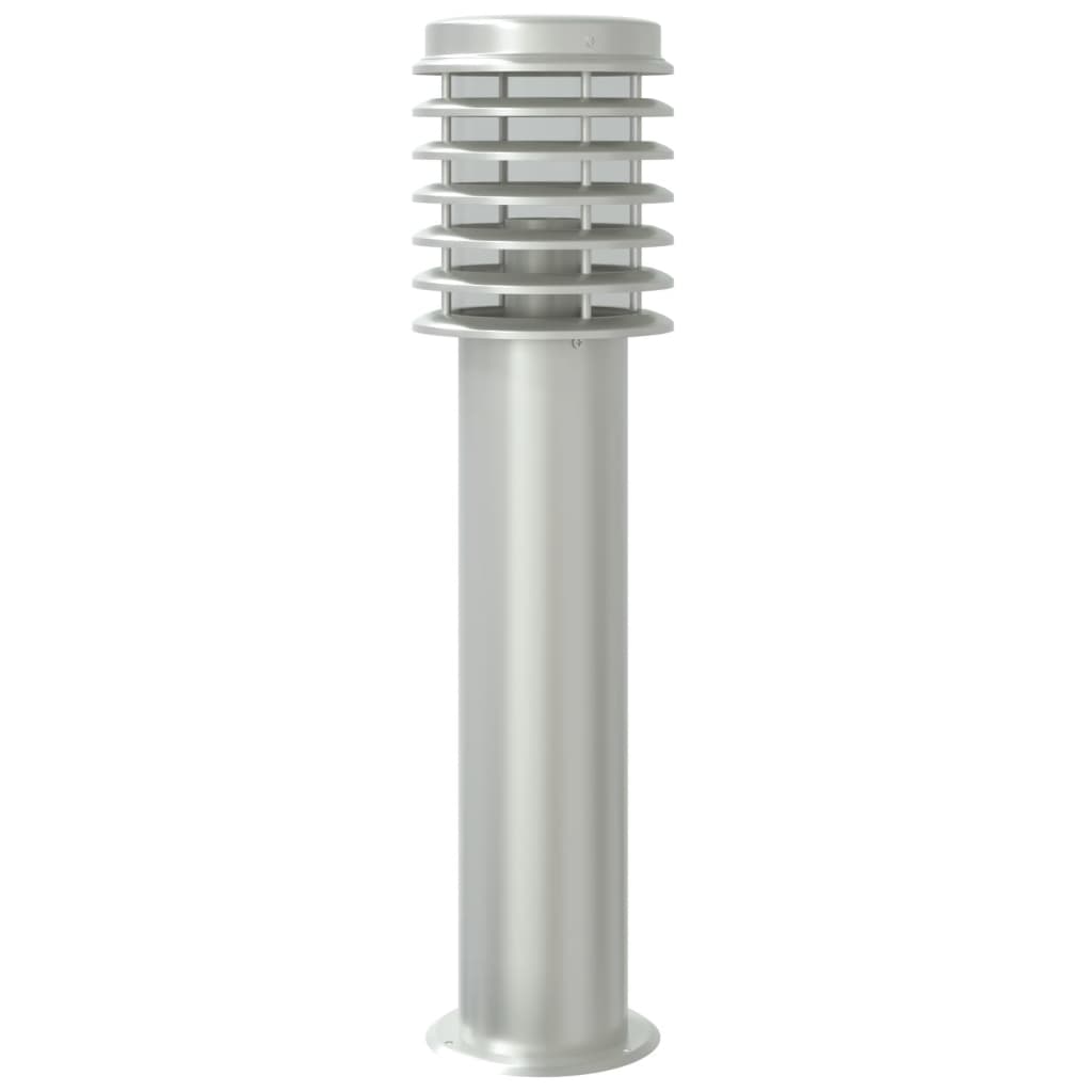 Lampada da Terra per Esterni Argento 60 cm in Acciaio Inox 4006357