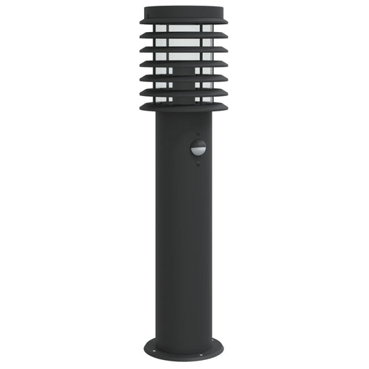 Lampada da Terra per Esterni Sensore Nera 60 cm in Acciaio 4006369