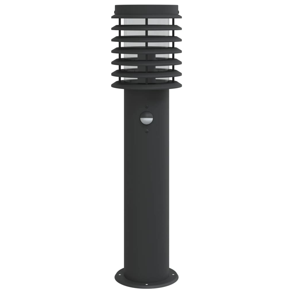 Lampada da Terra per Esterni Sensore Nera 60 cm in Acciaio 4006369