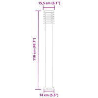 Lampade da Terra per Esterni con Presa 3 pz Nere 110 cm Acciaio 4006379