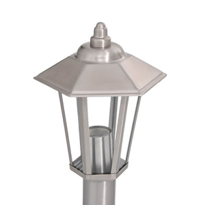 Lampade da Terra per Esterni 3 pz Argento 80 cm in Acciaio Inox 4006382