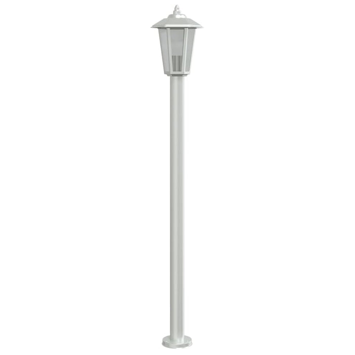 Lampade da Terra per Esterni 3 pz Argento 120cm in Acciaio Inox 4006384