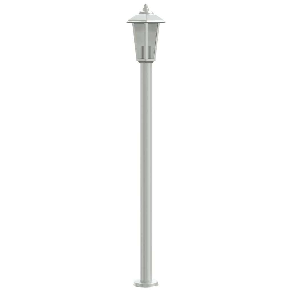 Lampade da Terra per Esterni 3 pz Argento 120cm in Acciaio Inox 4006384