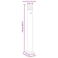 Lampade Terra per Esterni con Sensori 3pz Nere 110cm Alluminio 4006404