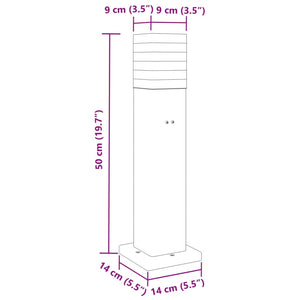 Lampade da Terra per Esterni con Presa 3pz Nere 50 cm Alluminio 4006406