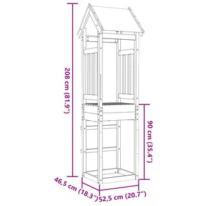 Torre da Gioco 52,5x46,5x208 cm in Legno Massello di Pino 845902