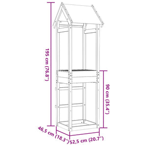 Torre da Gioco 52,5x46,5x195 cm in Legno Massello di Pino 845908