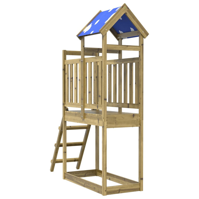 Torre Gioco con Scaletta 110,5x52,5x215cm Legno Pino Impregnato 845922