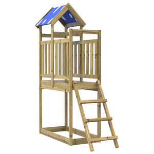 Torre Gioco con Scaletta 110,5x52,5x215cm Legno Pino Impregnato 845922