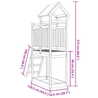 Torre Gioco con Scaletta 110,5x52,5x215cm Legno Pino Impregnato 845922