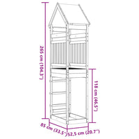 Torre da Gioco 85x52,5x265 cm in Legno Massello di Pino 845929