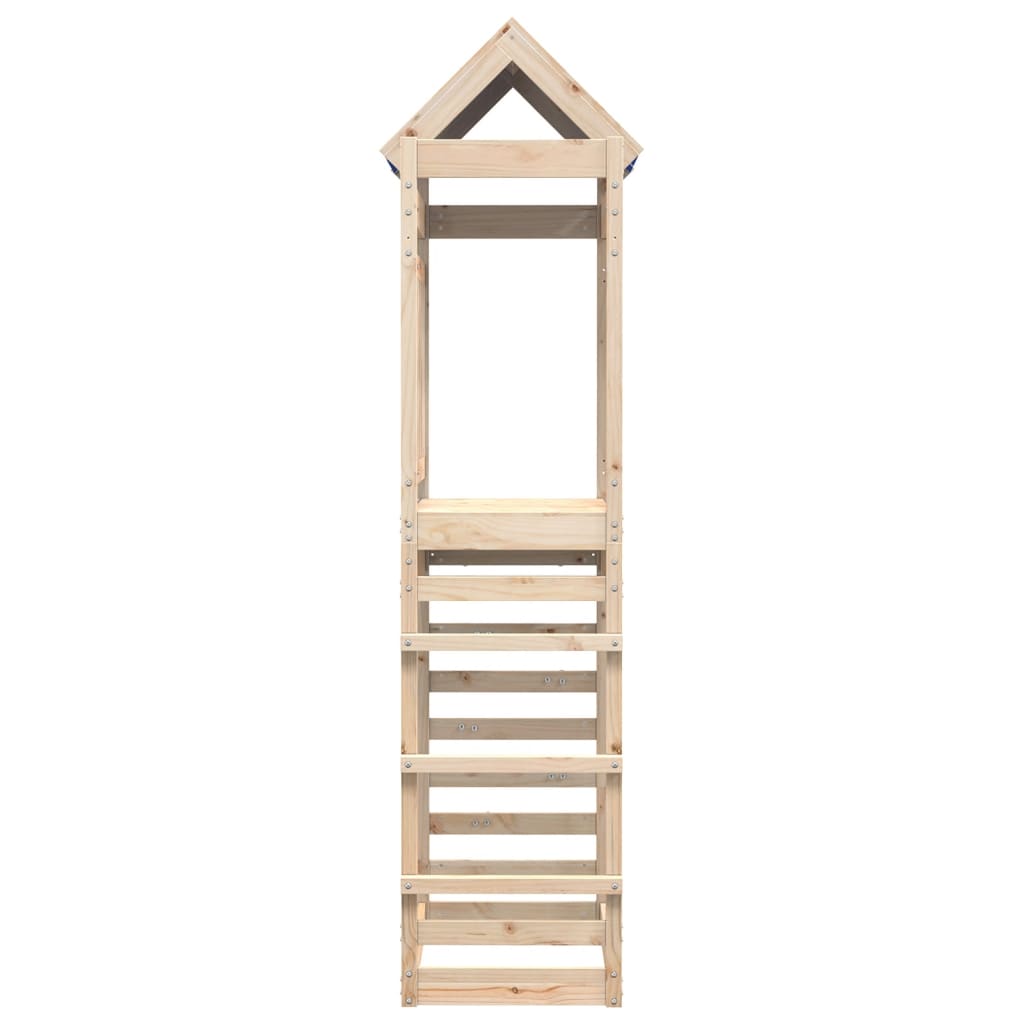 Torre da Gioco con Arrampicata 85x52,5x239 cm Massello Pino 845941