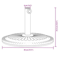 Base per Ombrellone per Pali Ø38/48 mm 12 kg Rotonda 4007980