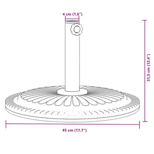 Base per Ombrellone per Pali Ø38/48 mm 12 kg Rotonda 4007980