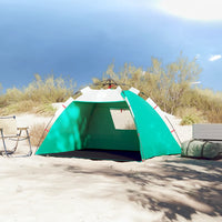 Tenda da Spiaggia 2 Persone Verde Rilascio Rapido Impermeabile 4005297