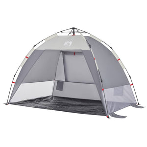 Tenda da Spiaggia 2 Persone Grigio Rilascio Rapido Impermeabile 4005301