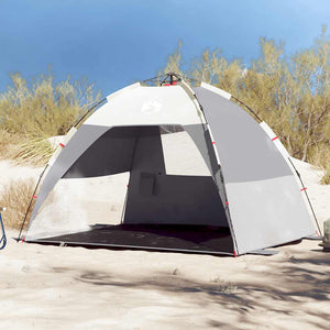 Tenda da Spiaggia 2 Persone Grigio Rilascio Rapido Impermeabile 4005301