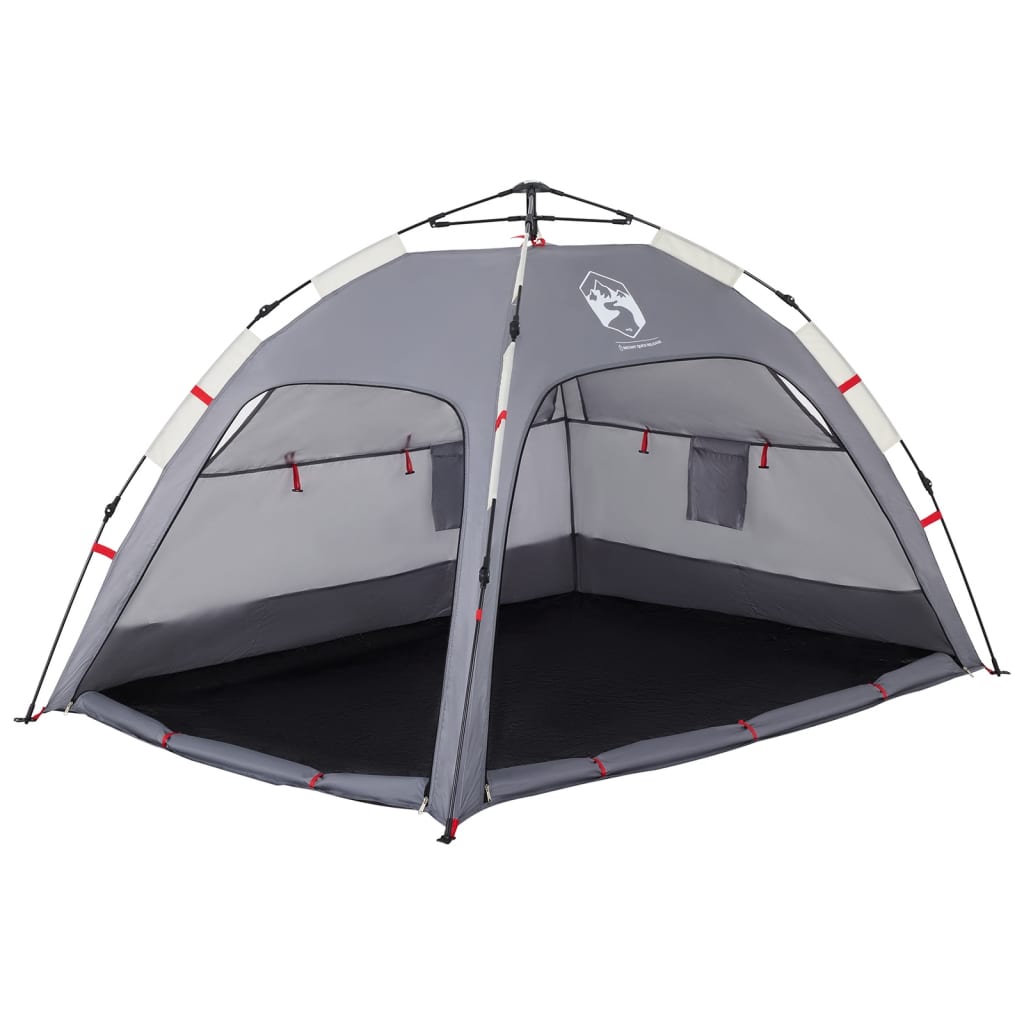 Tenda da Spiaggia 2 Persone Grigio Rilascio Rapido Impermeabile 4005304