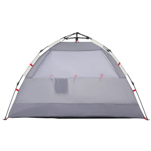 Tenda da Spiaggia 2 Persone Grigio Rilascio Rapido Impermeabile 4005304