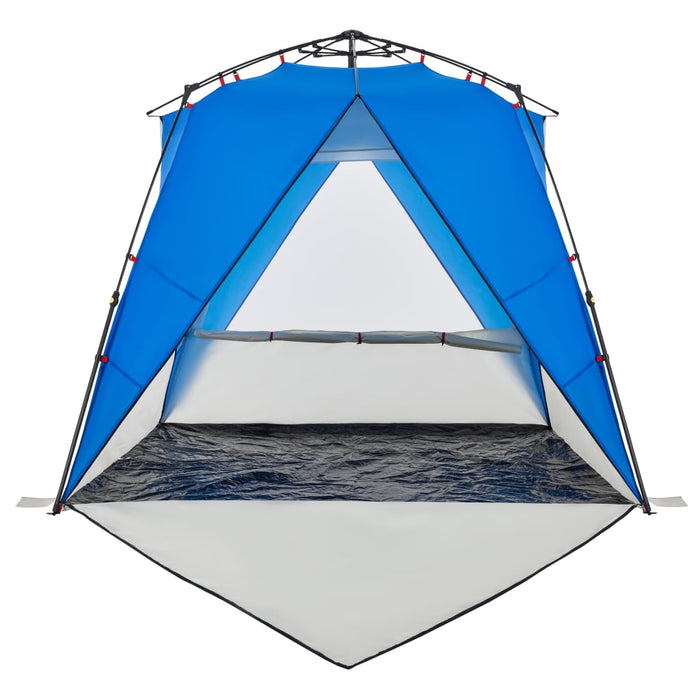 Tenda da Spiaggia 4Persone Azzurro Rilascio Rapido Impermeabile 4005305