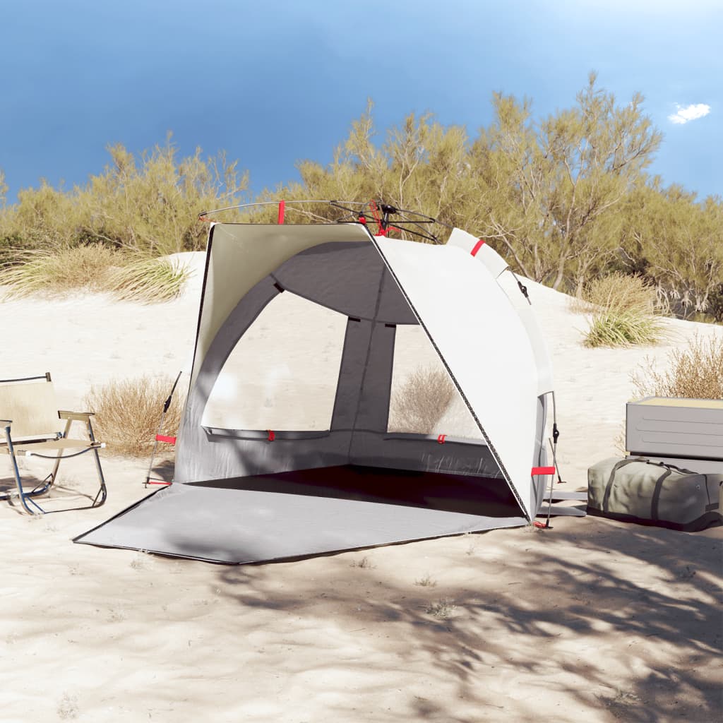 Tenda da Spiaggia 2 Persone Grigio Rilascio Rapido Impermeabile 4005310