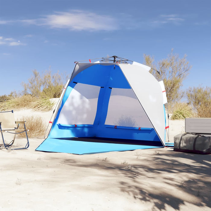 Tenda da Spiaggia 3Persone Azzurro Rilascio Rapido Impermeabile 4005311