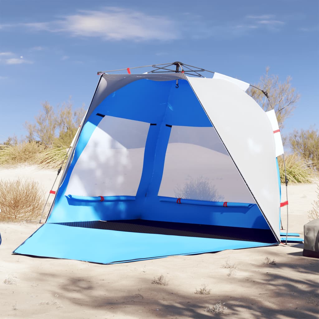 Tenda da Spiaggia 3Persone Azzurro Rilascio Rapido Impermeabile 4005311