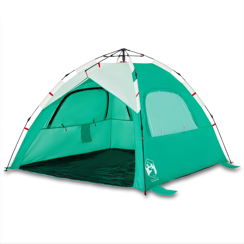 Tenda da Spiaggia 3 Persone Verde Rilascio Rapido Impermeabile 4005315