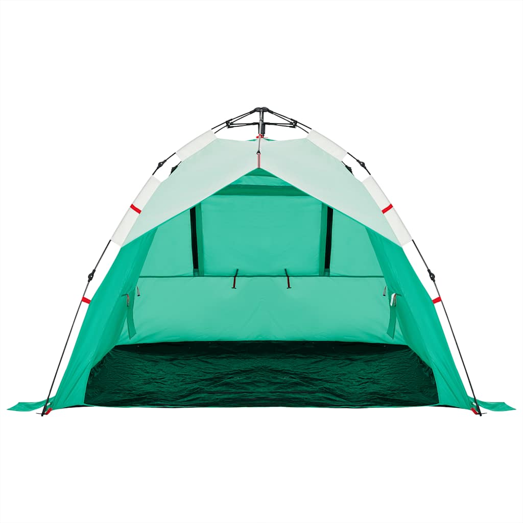 Tenda da Spiaggia 3 Persone Verde Rilascio Rapido Impermeabile 4005315