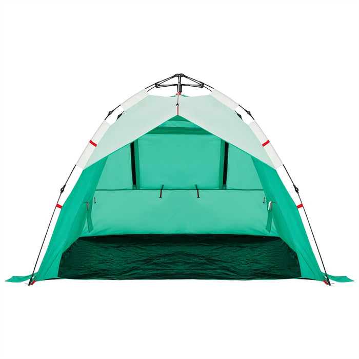 Tenda da Spiaggia 3 Persone Verde Rilascio Rapido Impermeabile 4005315