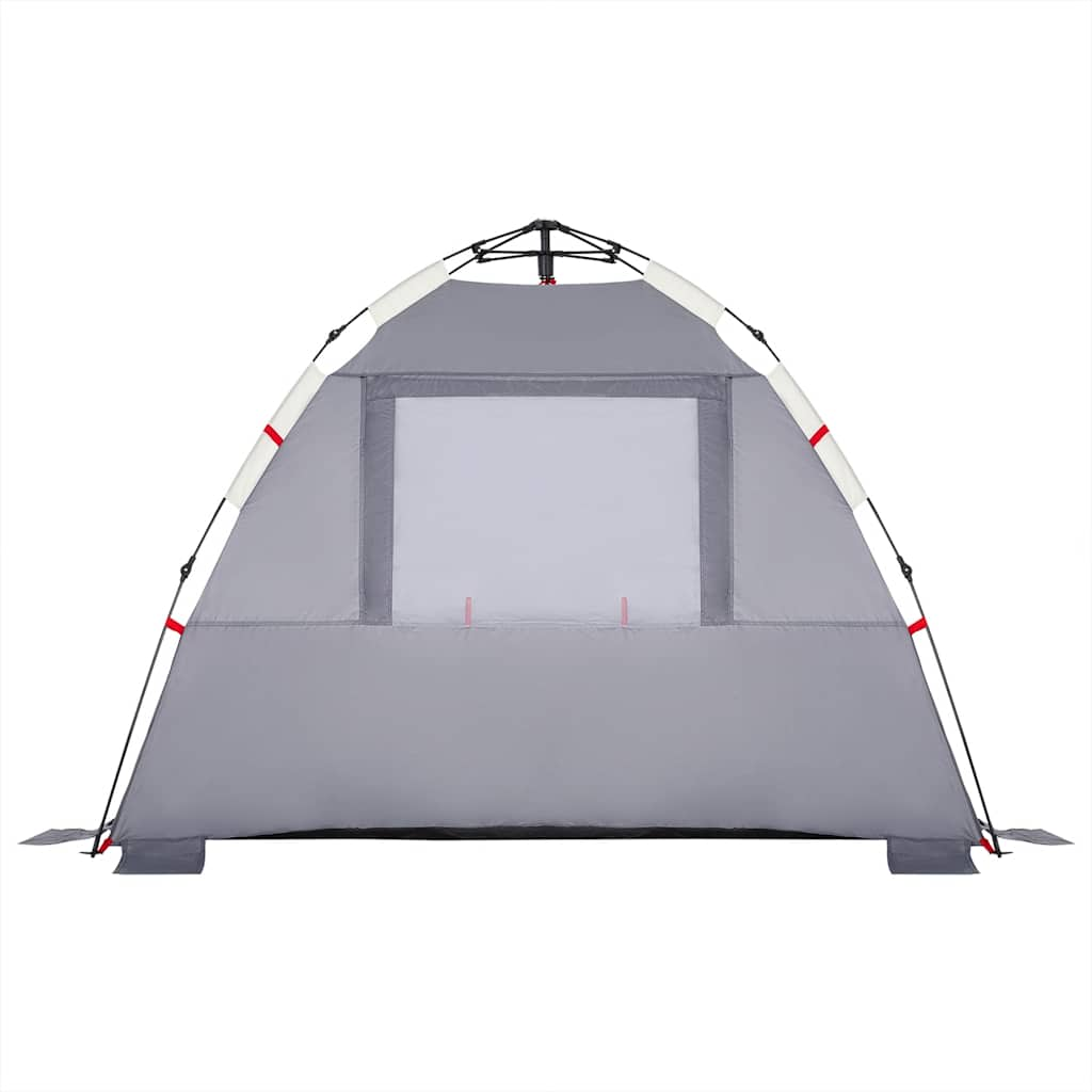 Tenda da Spiaggia 3 Persone Grigio Rilascio Rapido Impermeabile 4005316