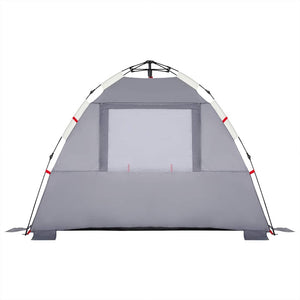 Tenda da Spiaggia 3 Persone Grigio Rilascio Rapido Impermeabile 4005316