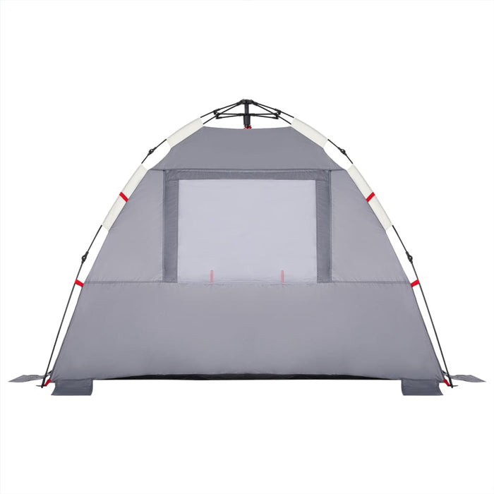 Tenda da Spiaggia 3 Persone Grigio Rilascio Rapido Impermeabile 4005316