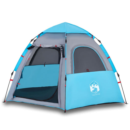 Tenda da Campeggio Cabina 4 Persone Blu a Rilascio Rapido 4005333