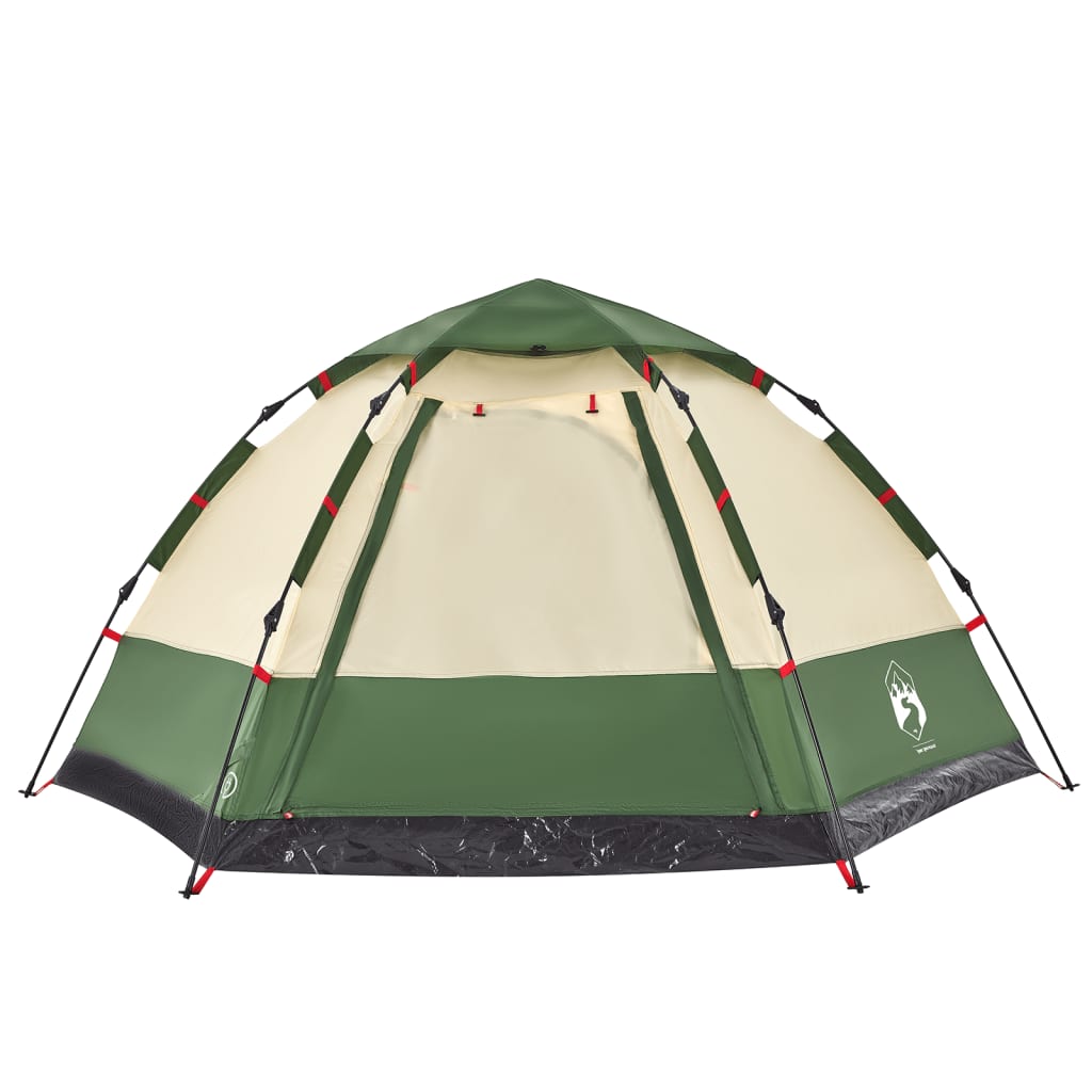 Tenda da Campeggio Cabina 4 Persone Verde a Rilascio Rapido 4005335