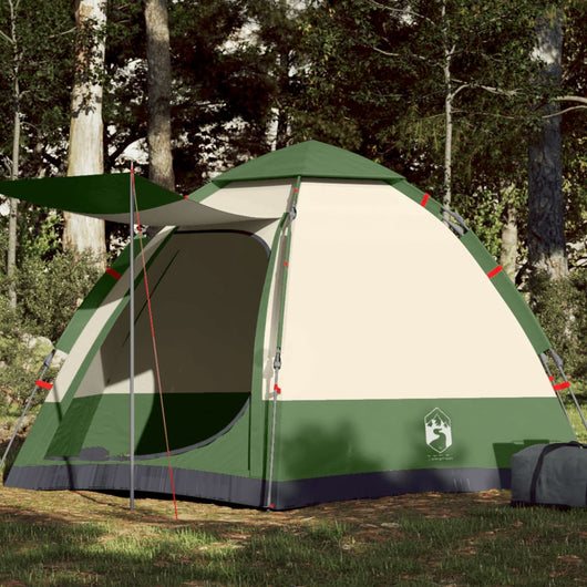 Tenda da Campeggio Cabina 4 Persone Verde a Rilascio Rapido 4005335