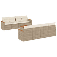 Set Divano da Giardino 9 pz con Cuscini Beige in Polyrattancod mxl 92859