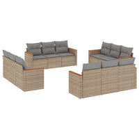 Set Divani da Giardino 12 pz con Cuscini Beige in Polyrattancod mxl 112921