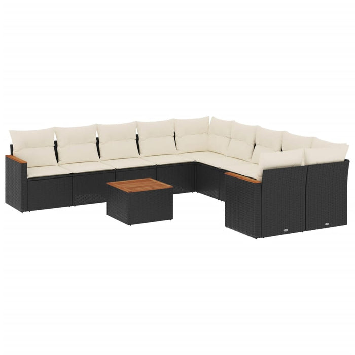 Set Divani da Giardino 11 pz con Cuscini in Polyrattan Nerocod mxl 90320